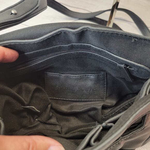 Coldwater Creek Gray Studded Vegan Leather Organizing Shoulder Bag - Picture 10 of 15